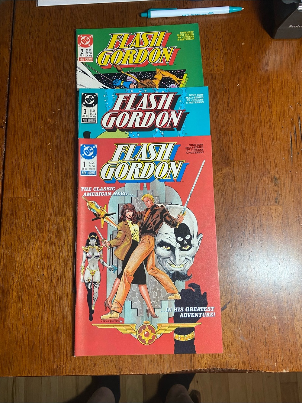 DC Comics Flash Gordon Comic Set - Red, Blue, Green Covers
